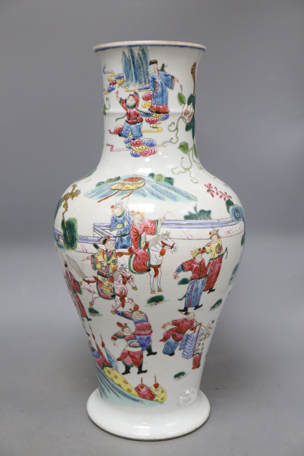 A 19th century Chinese famille rose vase, height 44cm